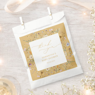 Rustic Watercolor Baby Shower Thank You Favour Favour Bags