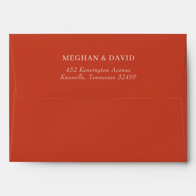 Rustic Watercolor Blooms Floral Wedding Envelope (Back (Top Flap))