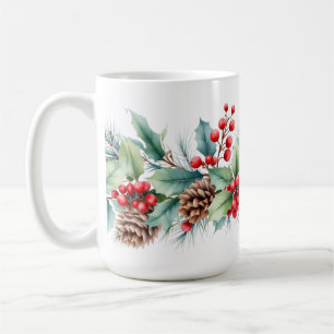 Rustic Watercolor Border Coffee Mug