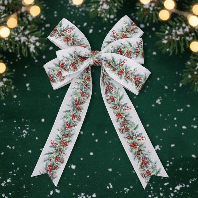 Rustic Watercolor Border Satin Ribbon (Creator Uploaded)