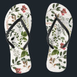 Rustic watercolor botanical floral wedding jandals<br><div class="desc">Rustic floral and stag antlers wedding  With beautiful watercolor details. This modern wedding design is sure to set the style for your big day.</div>