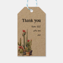 Rustic Watercolor Cactus Custom Message