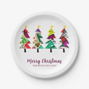  Rustic Watercolor Christmas Trees  Paper Plate
