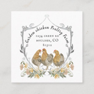 rustic watercolor crest farmhouse business card