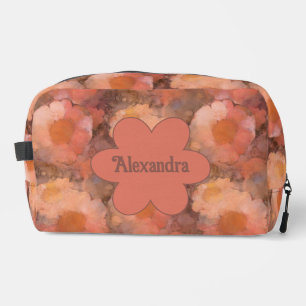 Rustic Watercolor Daisy Floral Pattern Dopp Kit