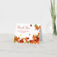Rustic Watercolor Fall Pumpkin Blue Thank You card