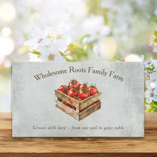 Rustic Watercolor Family Farm, local produce Business Card