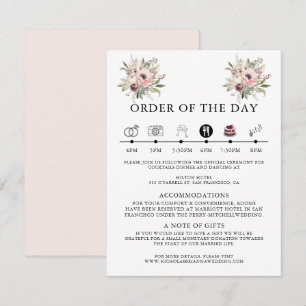rustic watercolor floral bouquet enclosure card