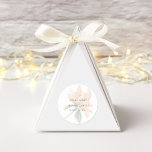 Rustic Watercolor Floral Classic Round Sticker<br><div class="desc">This sticker is simply rustic elegance with simple yet pretty typography on a fresh white background and a translucent peony. Neutral and classy.  Perfect for any wedding theme. Simplicity at its best.  Sheer elegance.  I’ve enjoyed creating this design for your special day.  100% customer satisfaction on “Zazzle”</div>