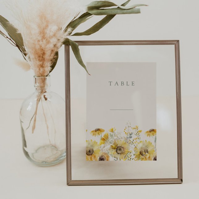 Rustic Watercolor Floral Wedding Table Cards (Creator Uploaded)