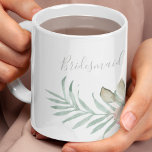 Rustic Watercolor Florals on Sage Green Bridesmaid Coffee Mug<br><div class="desc">Rustic Watercolor Florals on Sage Green Bridesmaid Coffee Mug

#hand painted floral
#romantic botanical
#floral wedding invitations
#spring wedding
#elegant
#formal wedding
#wedding
#elegant wedding
#romantic wedding</div>