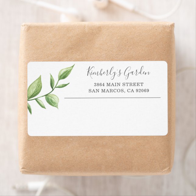 Rustic Watercolor Greenery Business Shipping (Insitu)
