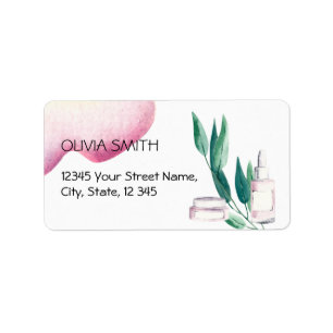 Rustic Watercolor Greenery Floral Return Adress Label