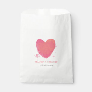 Rustic Watercolor Heart Wedding   Favour Bags