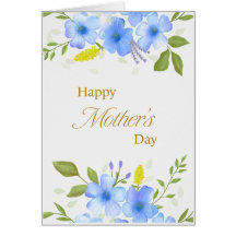 Rustic Watercolor Hydrangea Mother's Day Card