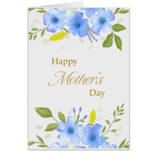 Rustic Watercolor Hydrangea Mother's Day Card