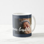 Rustic Watercolor I Love Bubbe Mug - Navy<br><div class="desc">Give a gift that will melt grandma's heart. This customisable photo mug features the phrase,  "I love you bubbe!". All text fully customisable. Perfect as a gift for the Holidays,  Hanukkah,  a birthday or Mother's Day. Look for coordinating products from Parcel Studios.</div>