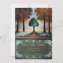 Rustic Watercolor Lone Tree