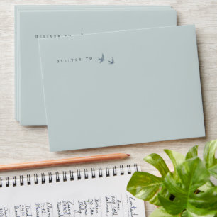 Rustic Watercolor Mountain Outdoor Envelope