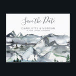 Rustic Watercolor Mountain Save the Date  Postcard<br><div class="desc">Rustic Watercolor Mountain Save the Date Postcard - postcard is part of a collection.</div>