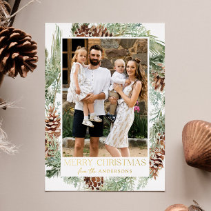 Rustic Watercolor Pine Cone Wreath 2 Photo