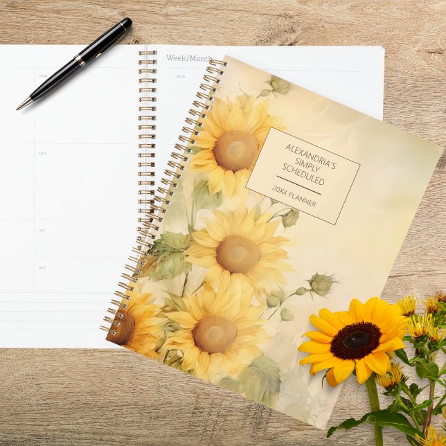 Rustic Watercolor Sunflower Planner (Creator Uploaded)