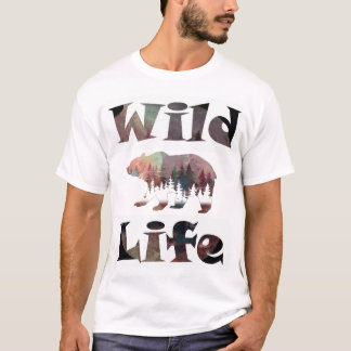 Rustic Watercolor Wild Life Bear T-Shirt