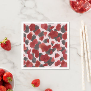 Rustic Watercolor Winter Animal Print Napkin