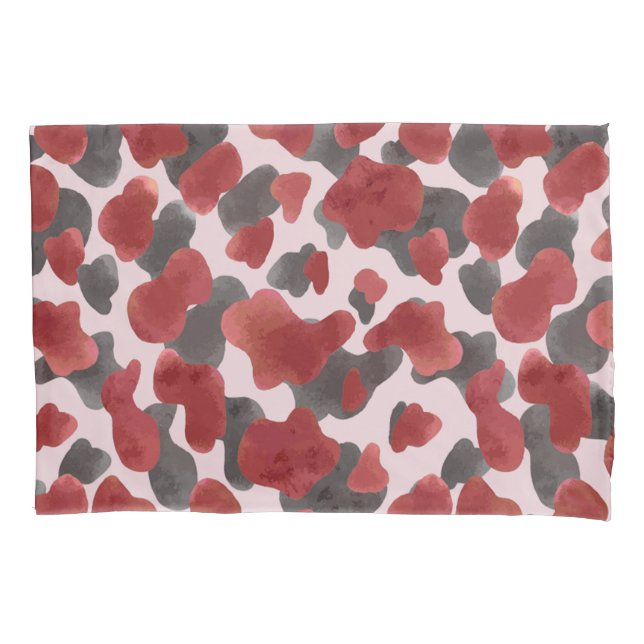 Rustic Watercolor Winter Animal Print Pillowcase (Front)