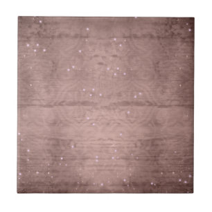 Rustic Watercolor Wood with Sparkles Tile
