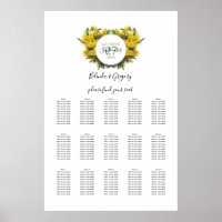 Rustic Wattle Acacia Wedding Seating Chart