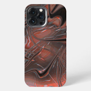 Rustic wavy strokes with smoke shadow on hollow iPhone 13 pro max case