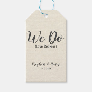Rustic We Do Love Cookies Custom Favour Gift Tags