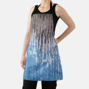 Rustic Weathered/ Brown Blue Apron