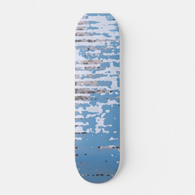 Rustic Weathered/ Brown Blue Design    Skateboard (Front)
