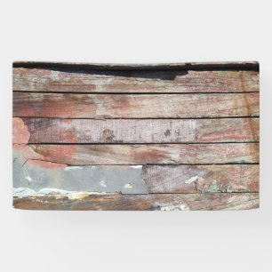 Rustic Weathered Sailboat Wood Planks Nautical Banner