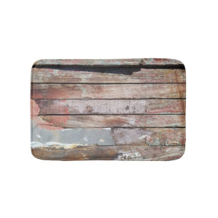 Rustic Weathered Sailboat Wood Planks Nautical Bath Mat