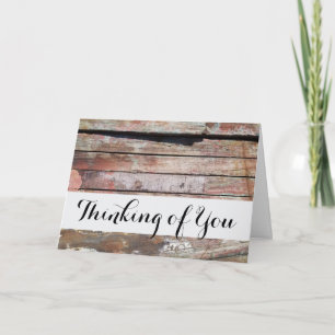 Rustic Weathered Sailboat Wood Planks Nautical Card