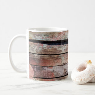 Rustic Weathered Sailboat Wood Planks Nautical Coffee Mug