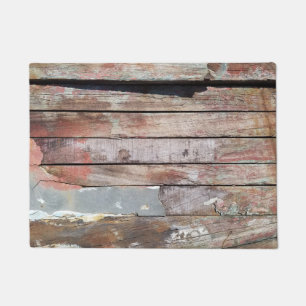 Rustic Weathered Sailboat Wood Planks Nautical Doormat