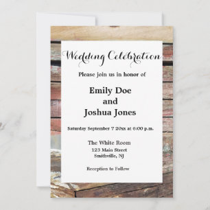 Rustic Weathered Sailboat Wood Planks Nautical Invitation