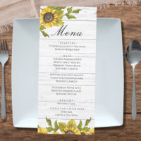 Rustic Weathered White Wood Bride Groom Sunflower