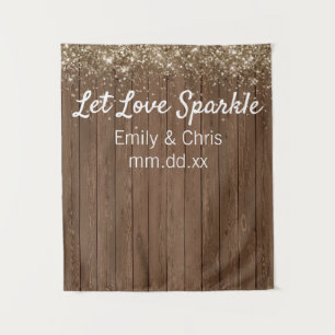 Rustic Wedding Backdrop Champagne Photo Booth Gold Tapestry
