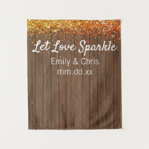 Rustic Wedding Backdrop Fall Sparkle Photo Booth Tapestry