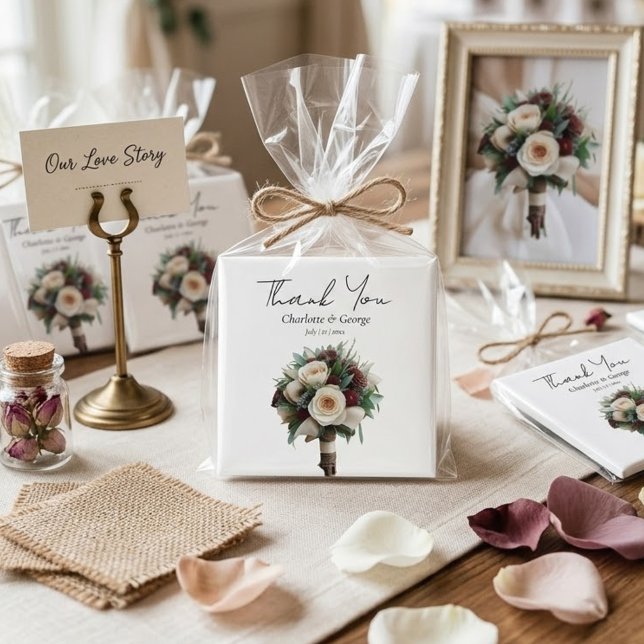 Rustic Wedding Bouquet Flower Wedding Favours Magnet (Creator Uploaded)