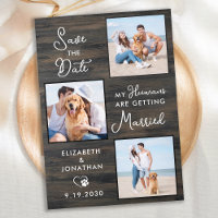 Rustic Wedding Custom 3 Pet Photo Dog