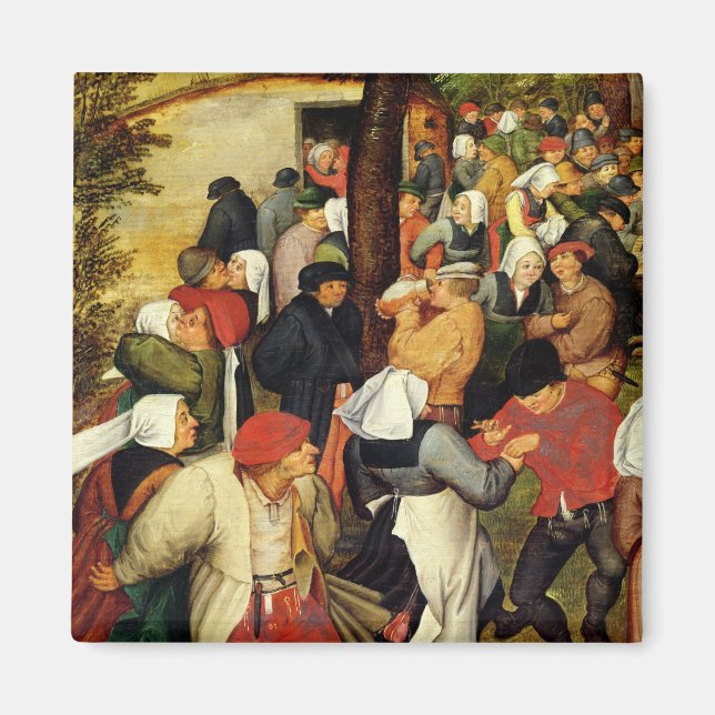 Rustic Wedding, detail of people dancing Magnet (Front)