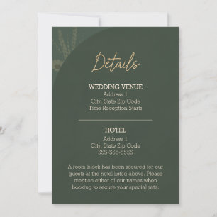 Rustic Wedding Details Enclosure Card Brown