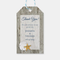 Rustic Wedding Driftwood Sand Dollar Thank You