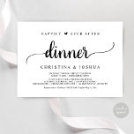 Rustic Wedding Elopement Happily Ever After Dinner Invitation<br><div class="desc">Beautiful Happily Ever After Dinner Invitation,  Wedding Elopement Announcement / Invitation card,  in Rustic,  simple,  minimalist design. This is perfect for your wedding reception and post-wedding celebration party. Add your details in matching font / lettering.
#TeeshaDerrick</div>